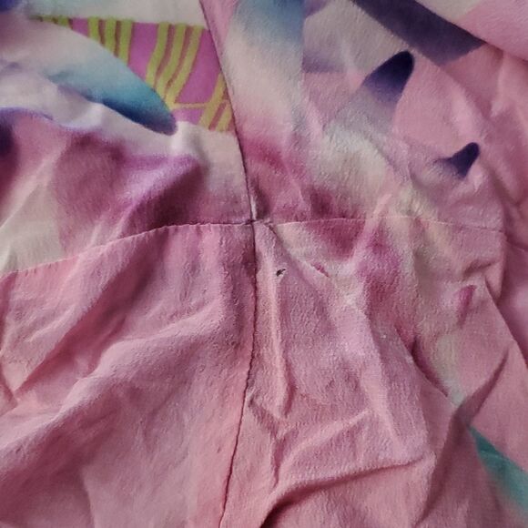 YUMI KIM women's XS pink abstract silk romper - Picture 7 of 7